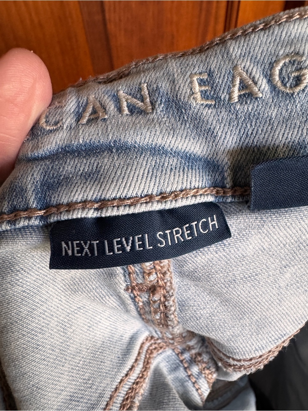 American Eagle Outfitters Next level stretch light denim cut off shorts - Picture 8 of 9